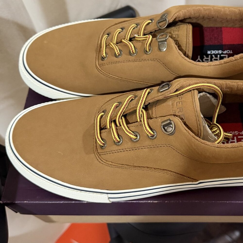 Men's Sperry Topsider Waterproof Sneakers Tan Size 12 ITEM STS19852 NEW NO BOX